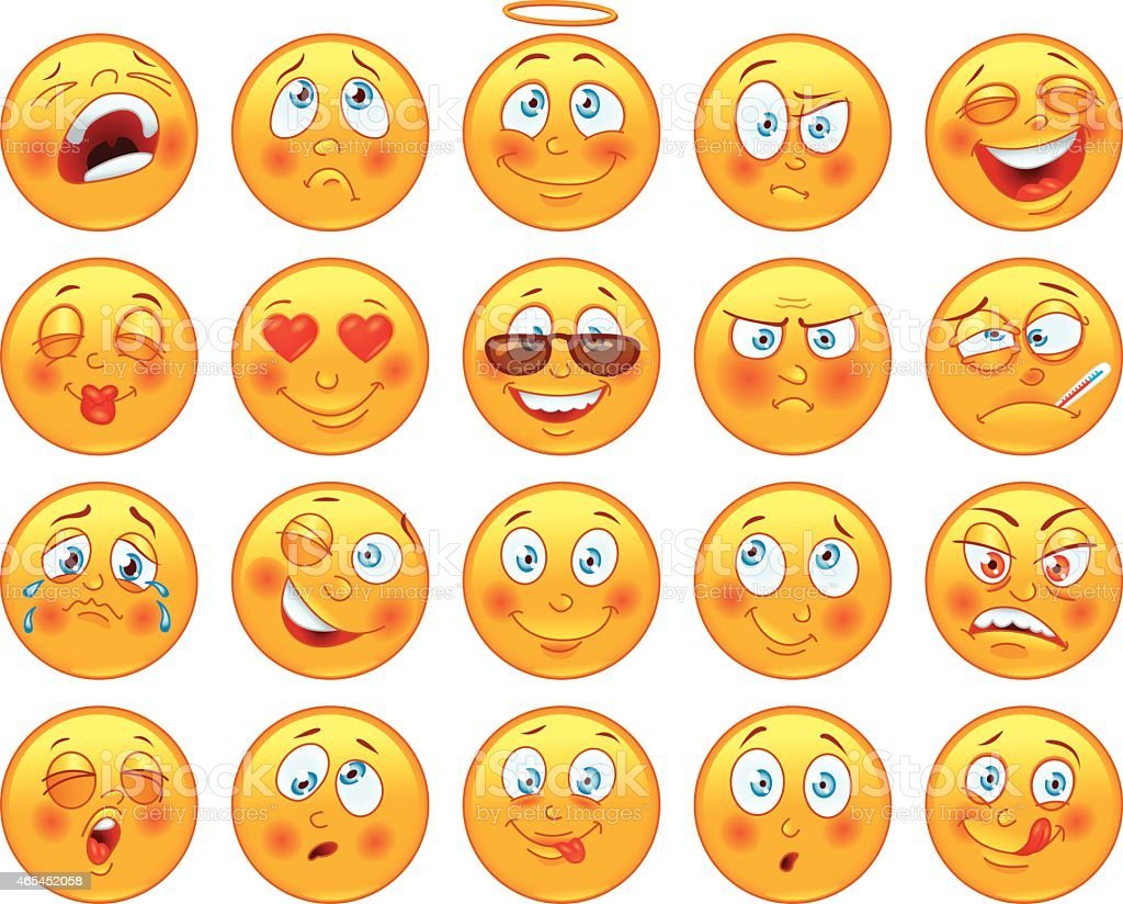 Смайлики выражающие эмоции и чувства