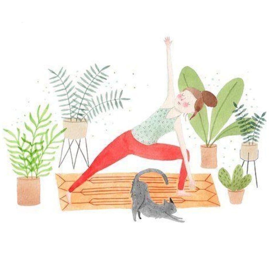 Веселый человечек в йоге