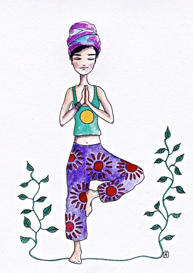 Йога открытка