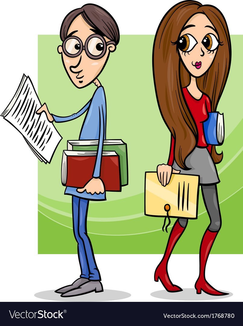 Студентка карикатура