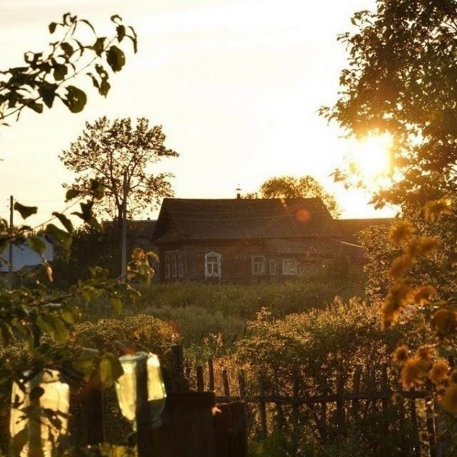 Летний закат в деревне