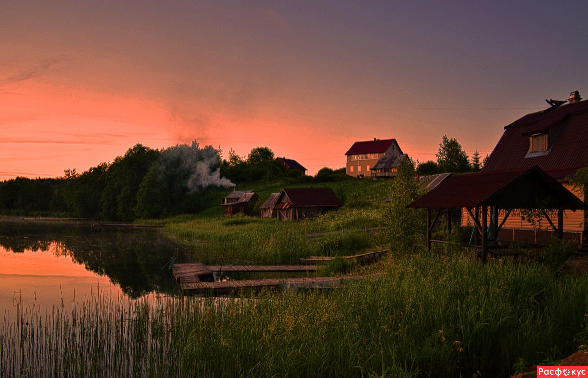 Картинки летний вечер в деревне