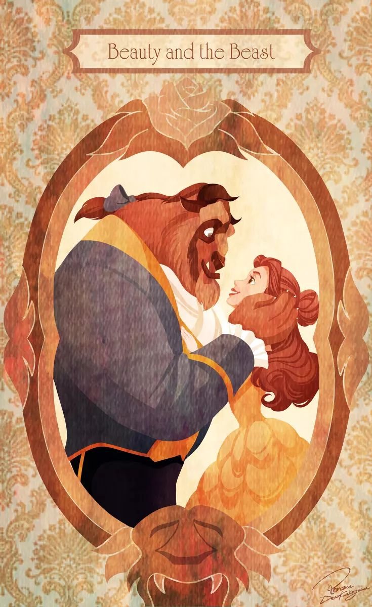 Книга красавица и чудовище Дисней 1991