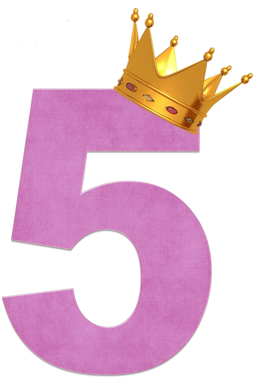Цифра 5 с короной