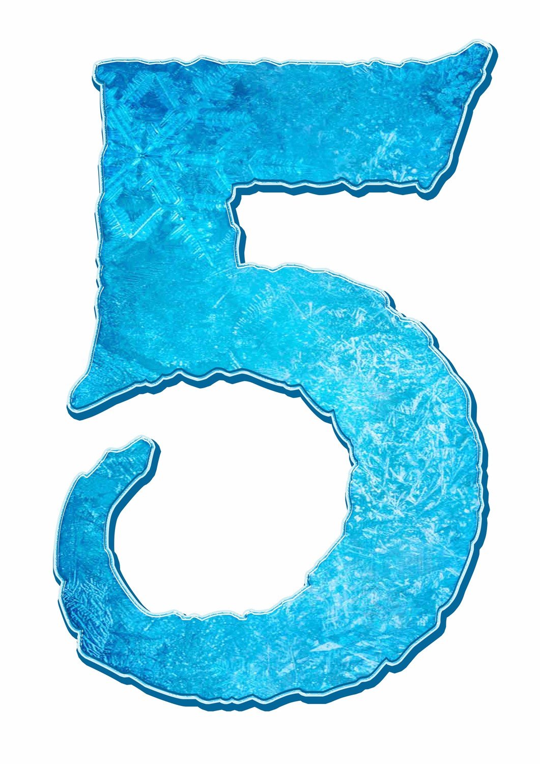 Цифра 5 в стиле Холодное сердце