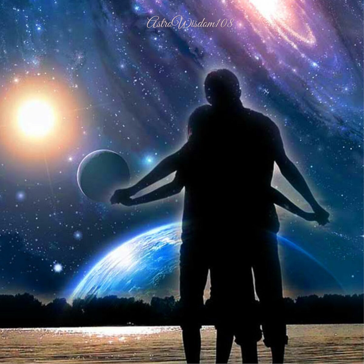 Мужчина и женщина космос