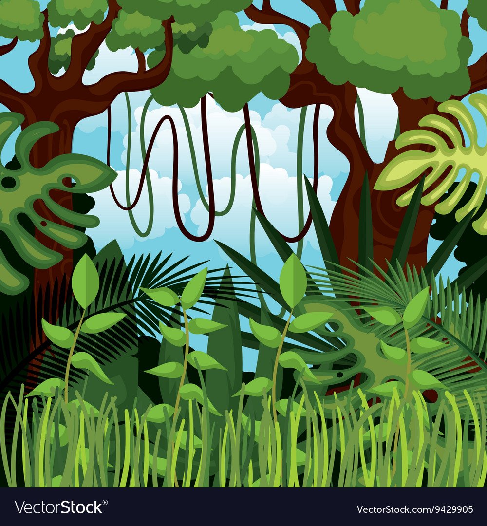 Пейзаж джунглей для детей