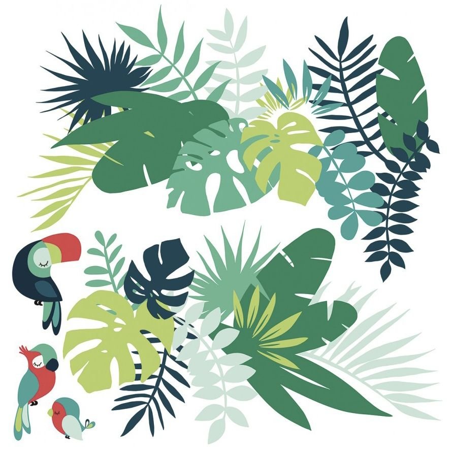 Трафареты в тропическом стиле