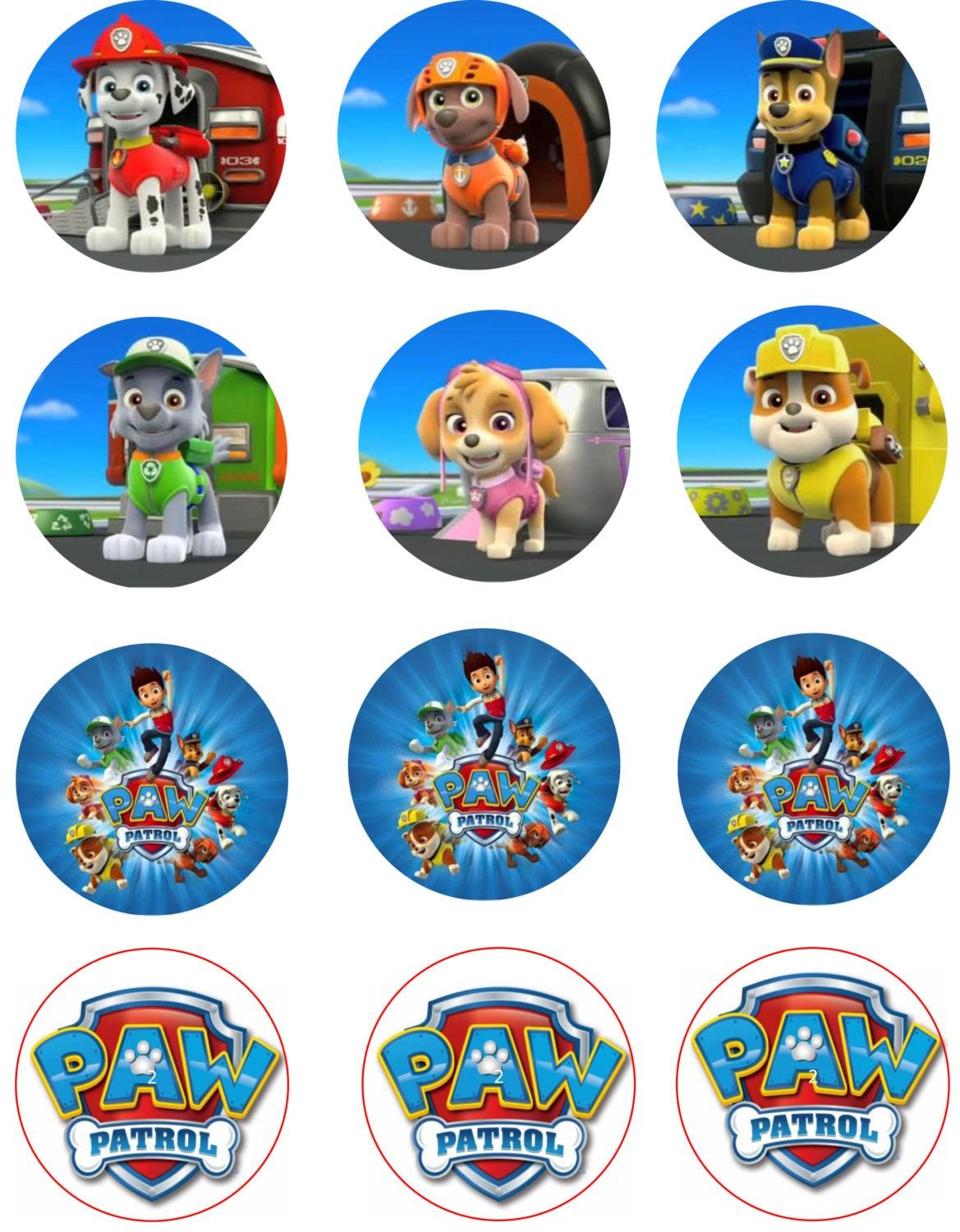 Щенячий патруль сахарная печать