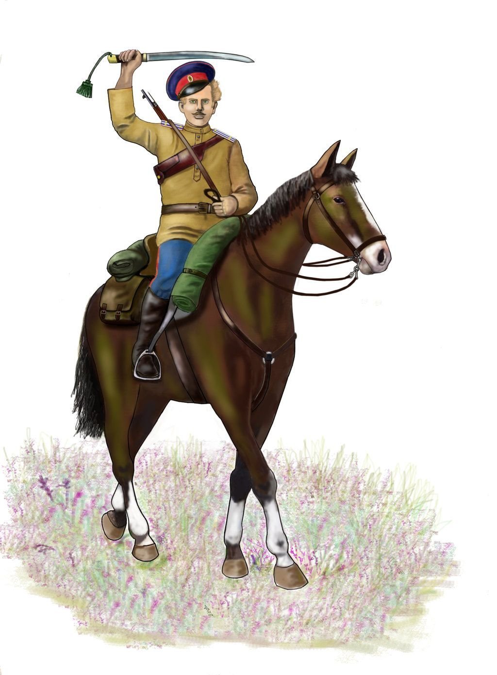 Казак Донского казачества рисунок