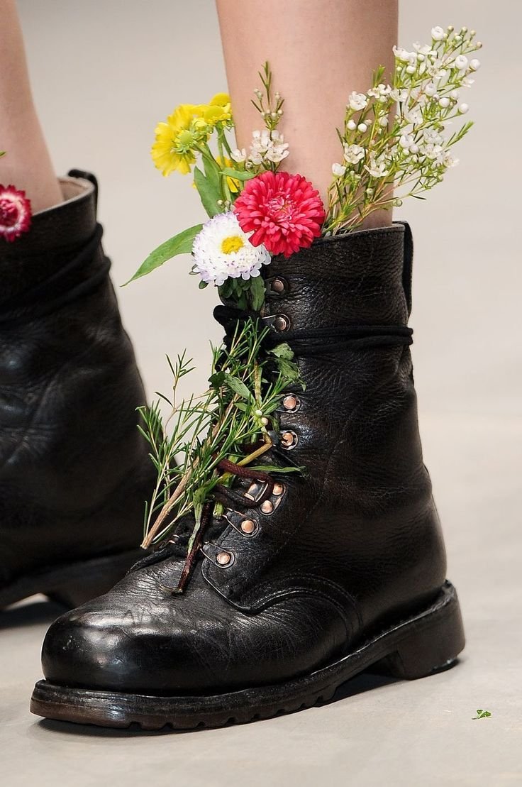 Ботинки в цветочек