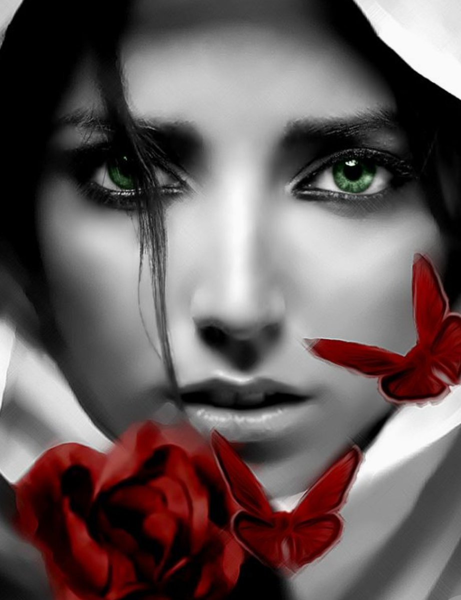 Черно белые с цветными элементами