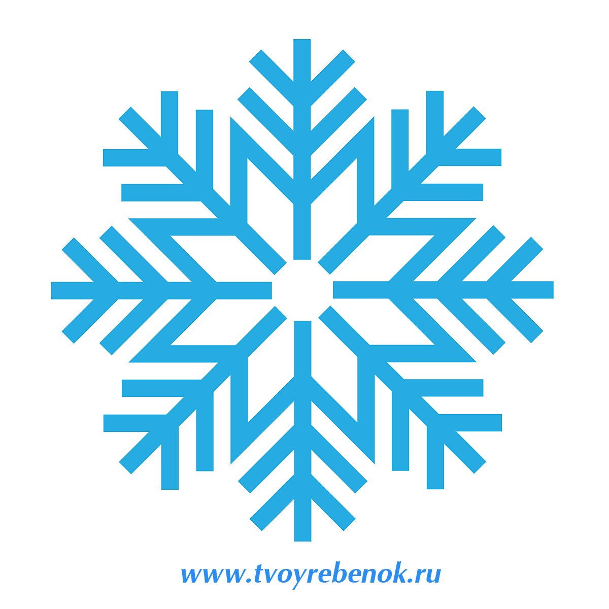 Снежинка 3d рисунок