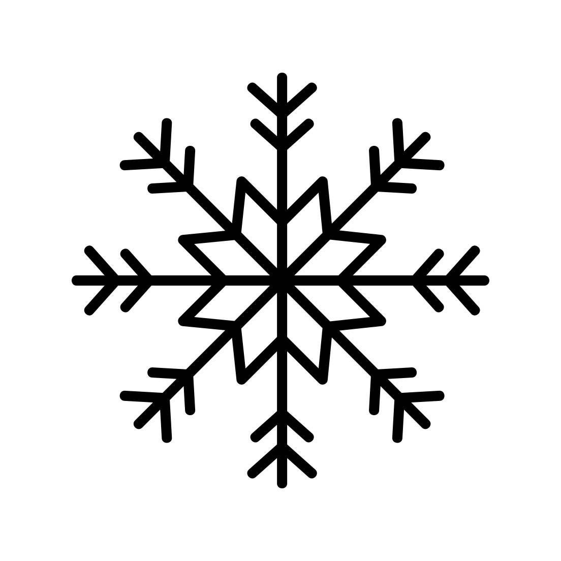 Снежинка тонкая