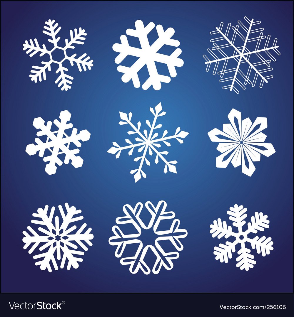 Формы снежинок для рисования