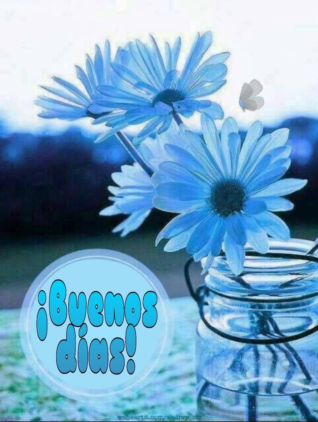 Доброе утро голубой цвет