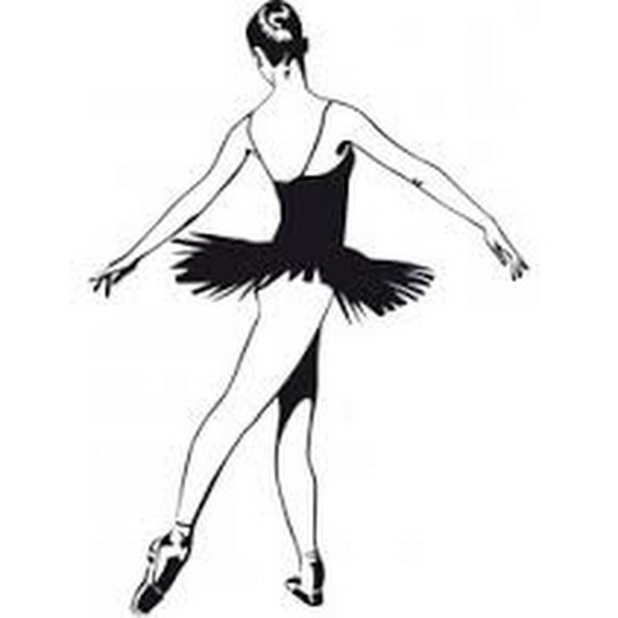 Рисунок балерины силуэт карандашом