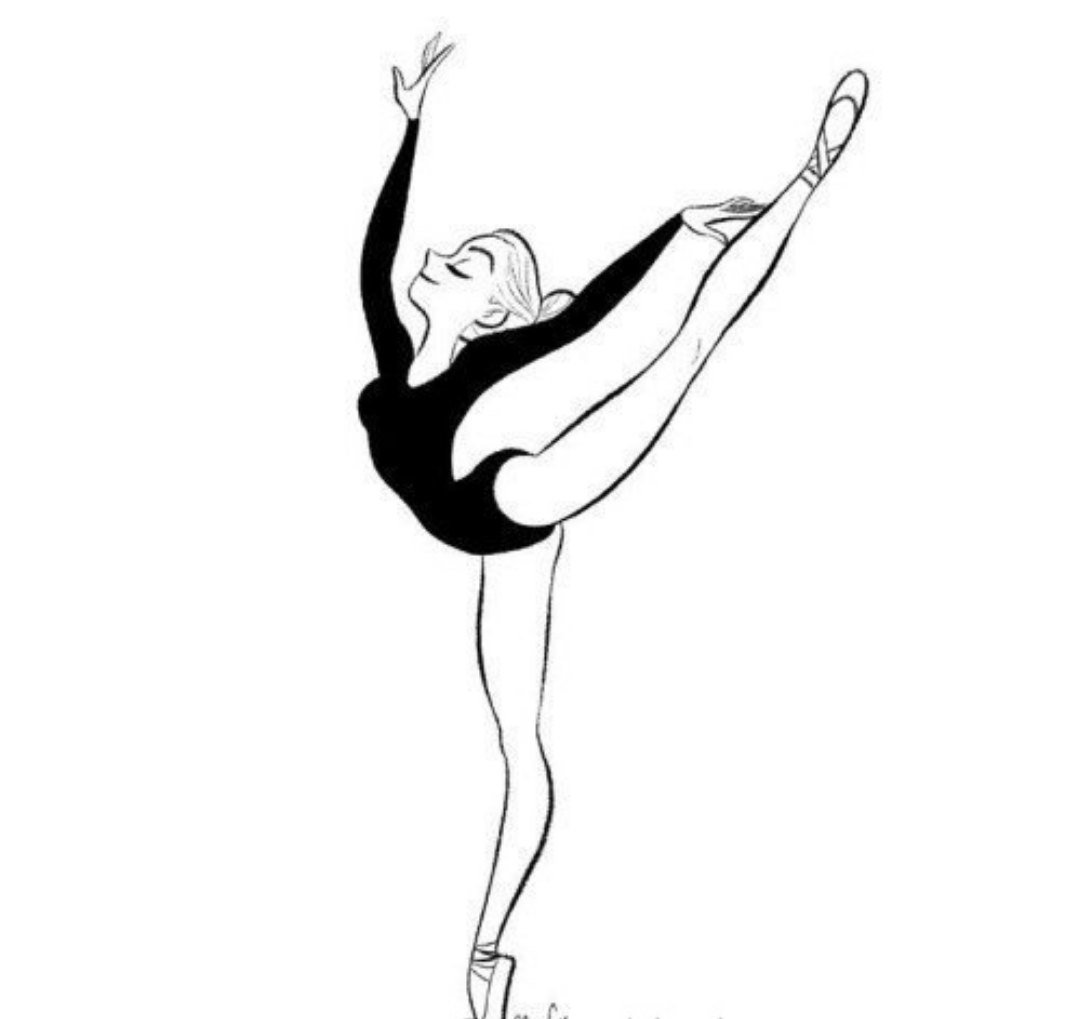 Балерина рисунок карандашом
