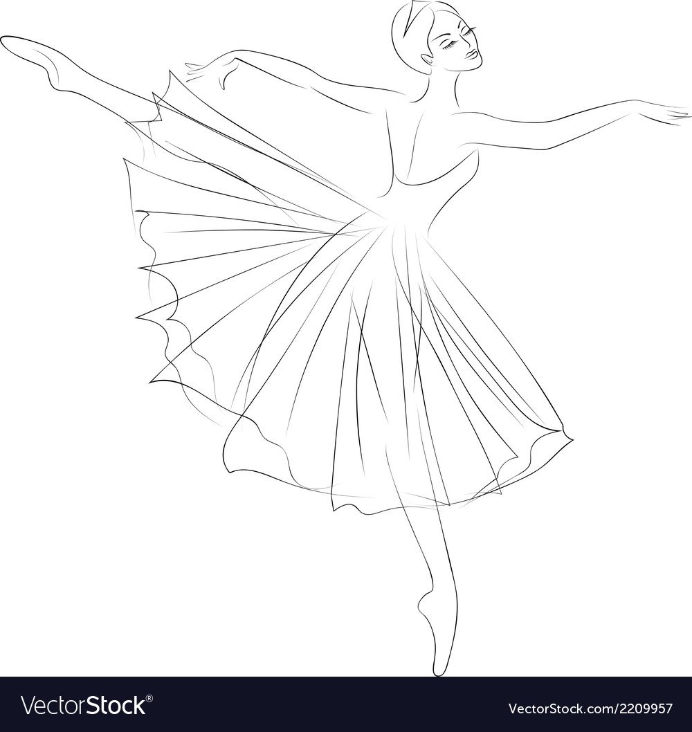 Балерина черно белая