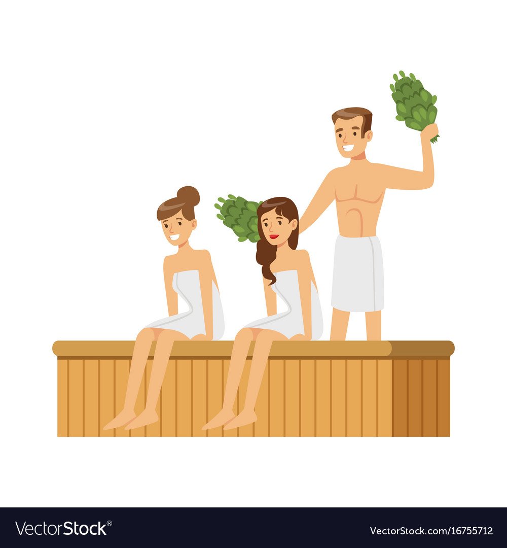 Банщик на белом фоне