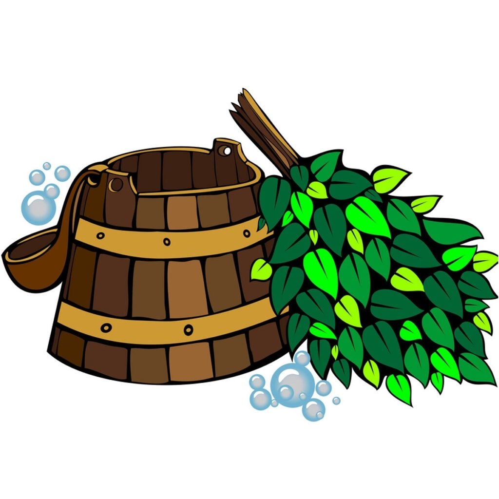 Банный веник вектор вектор