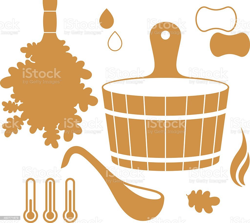 Сауна нарисованная