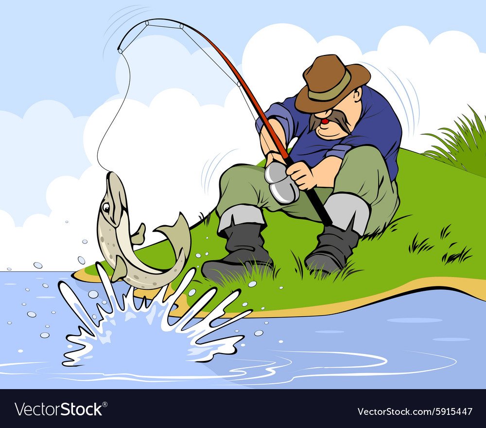 Рыба на удочке