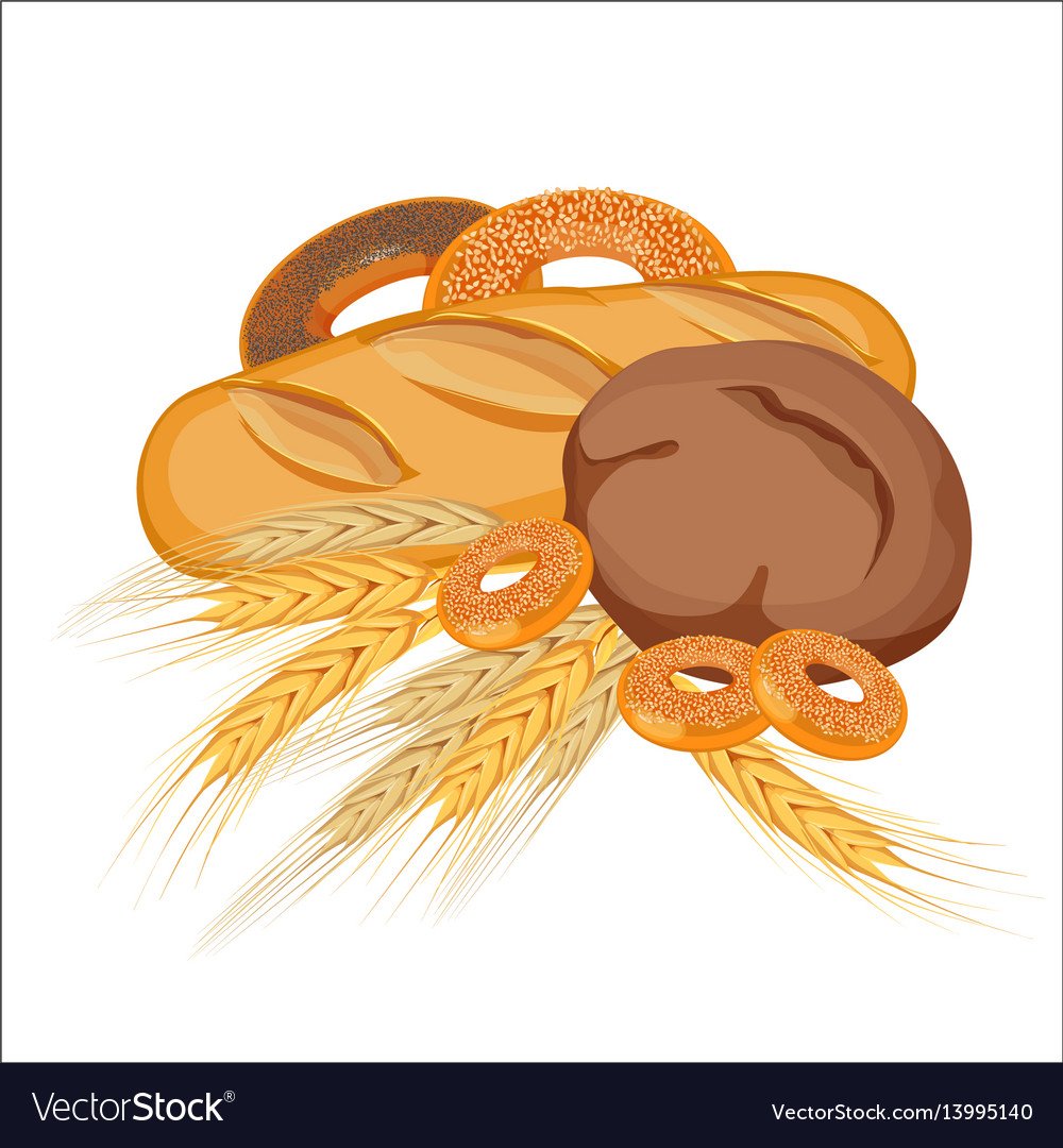 Нарисовать каравай и колосья