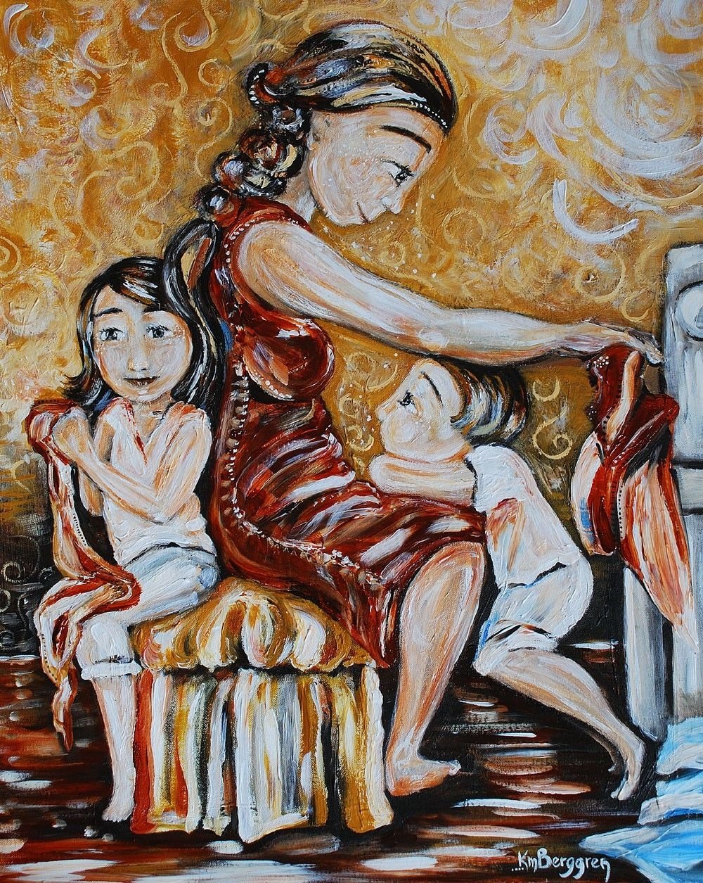 Картины Кэти Берггрен материнство