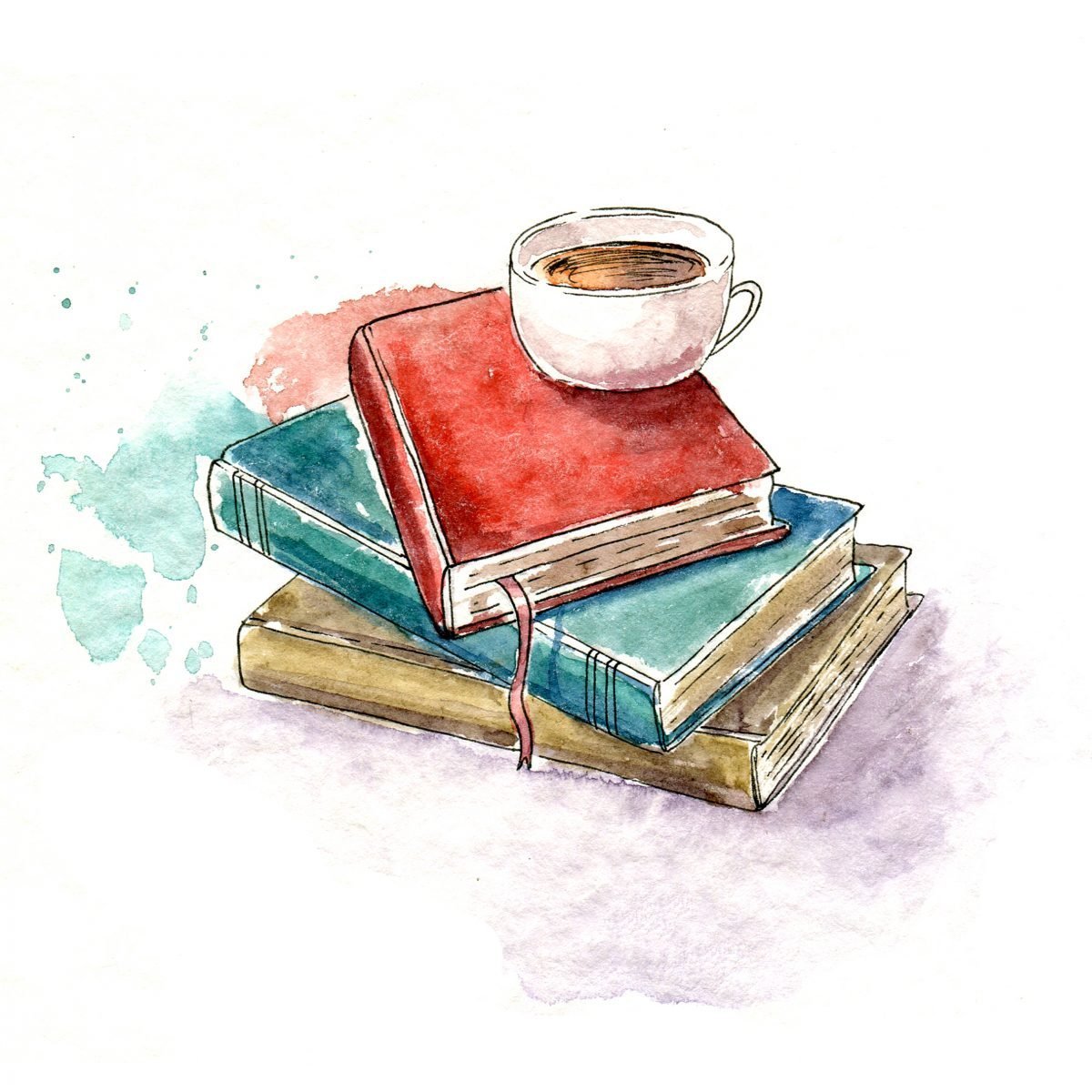 Книги акварель