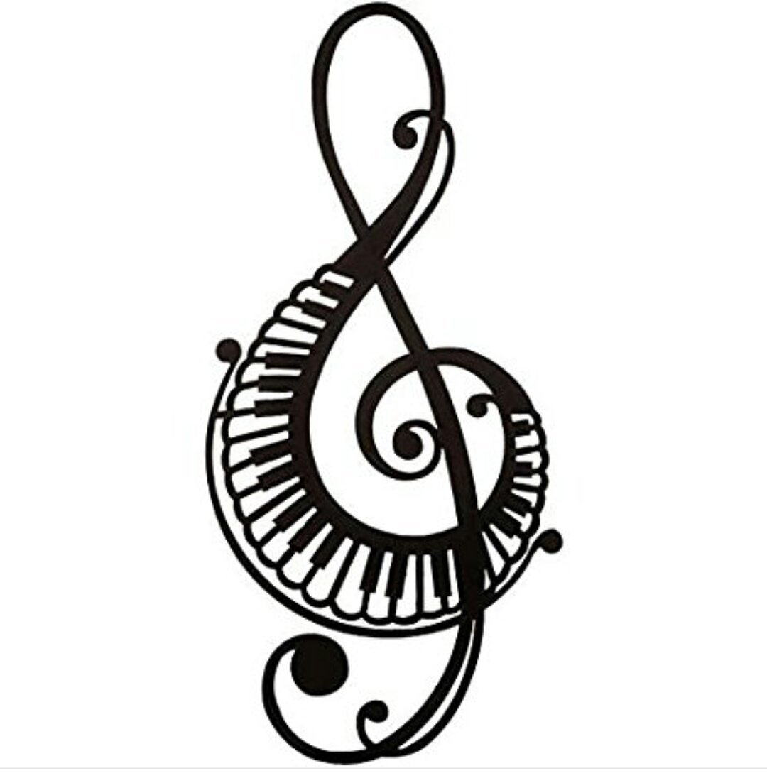 Скрипичный ключ с узорами