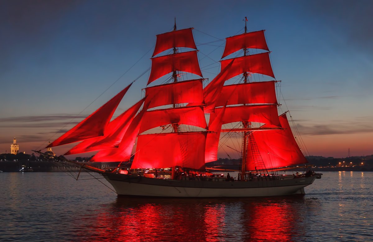 Корабль Бригантина Алые паруса модель