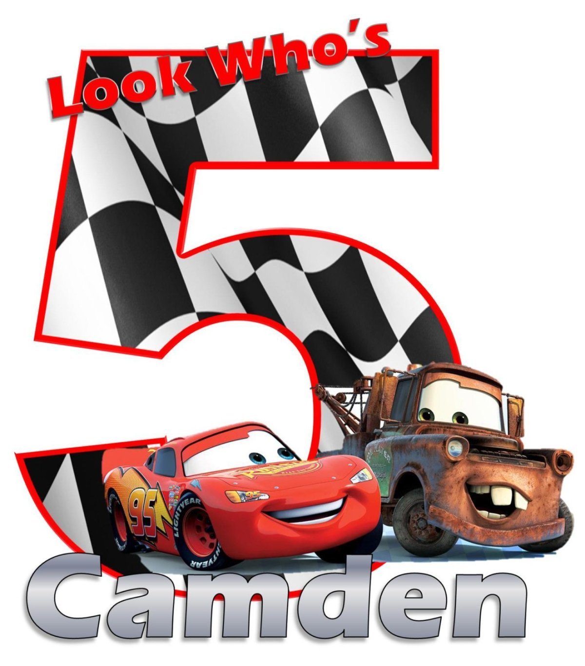 Молния Маквин для печати