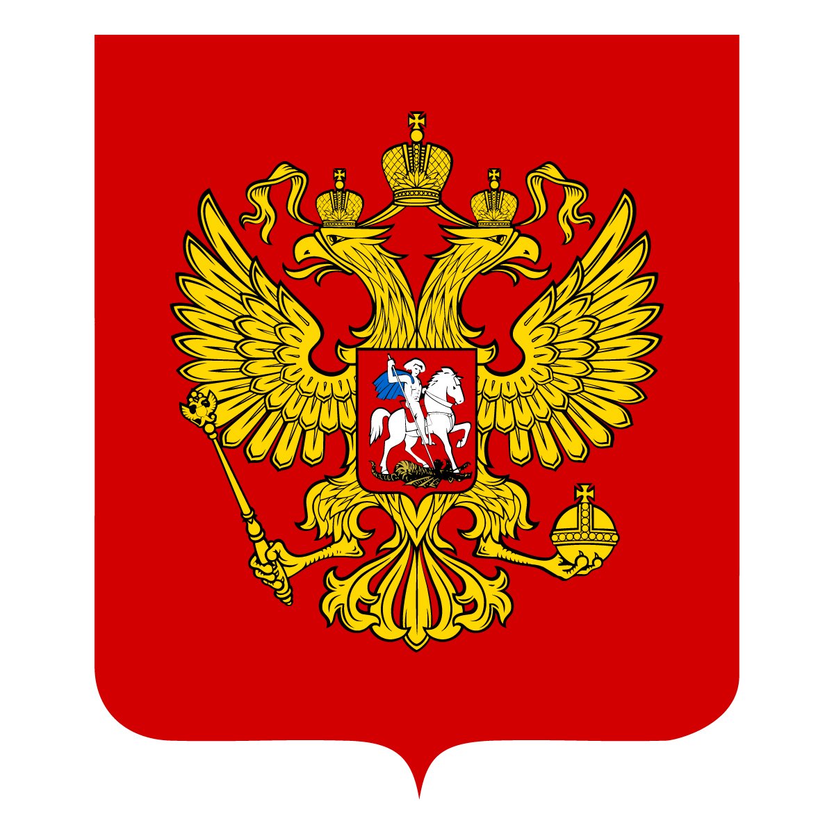 Герб России для раскрашивания