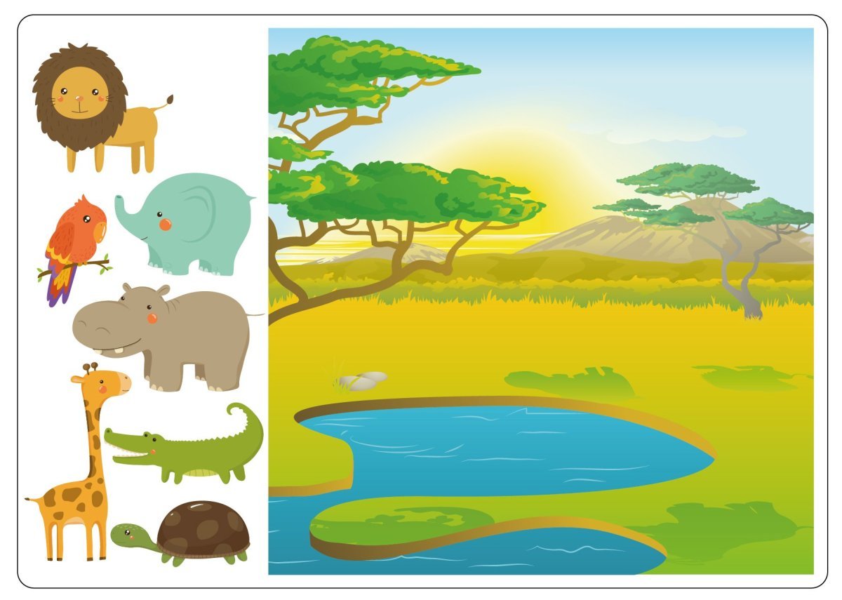 Пейзаж Африки для детей