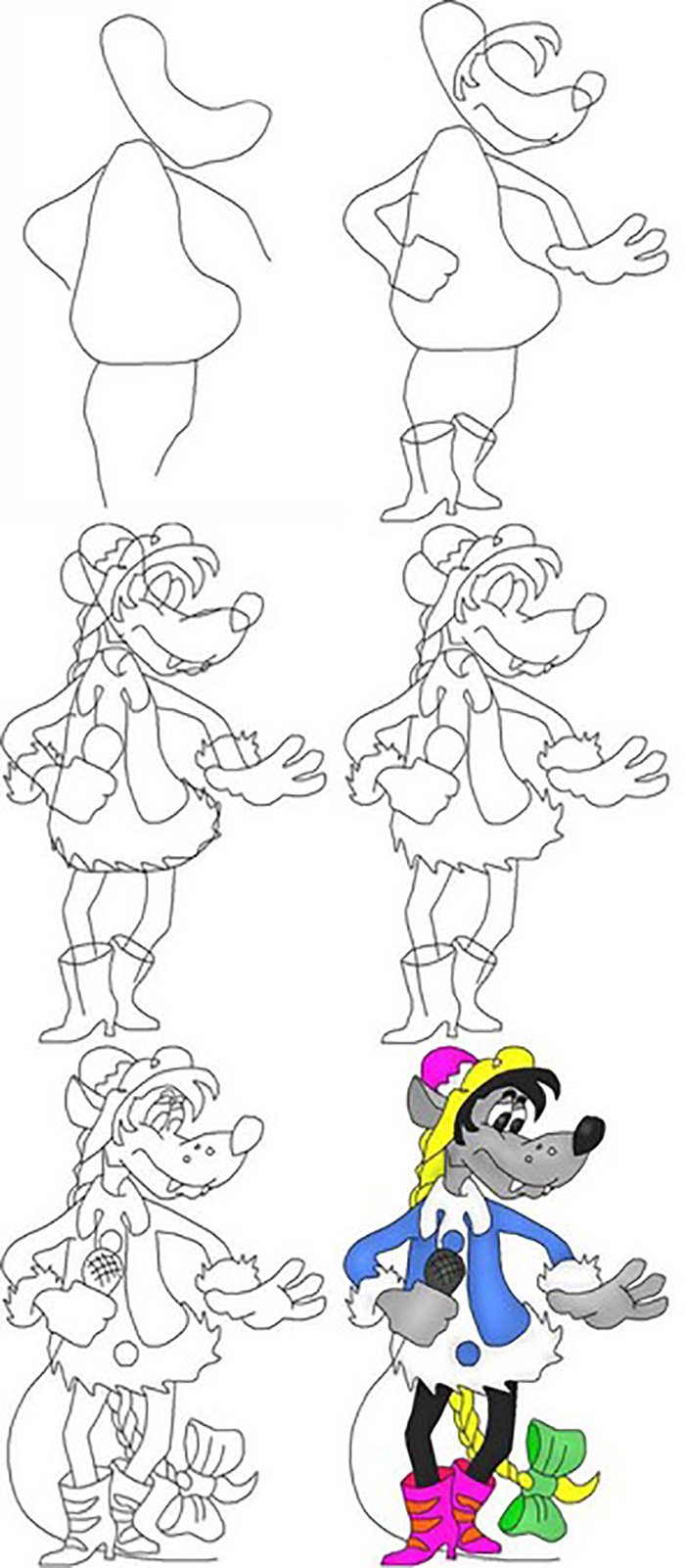 Волк ну погоди раскраска