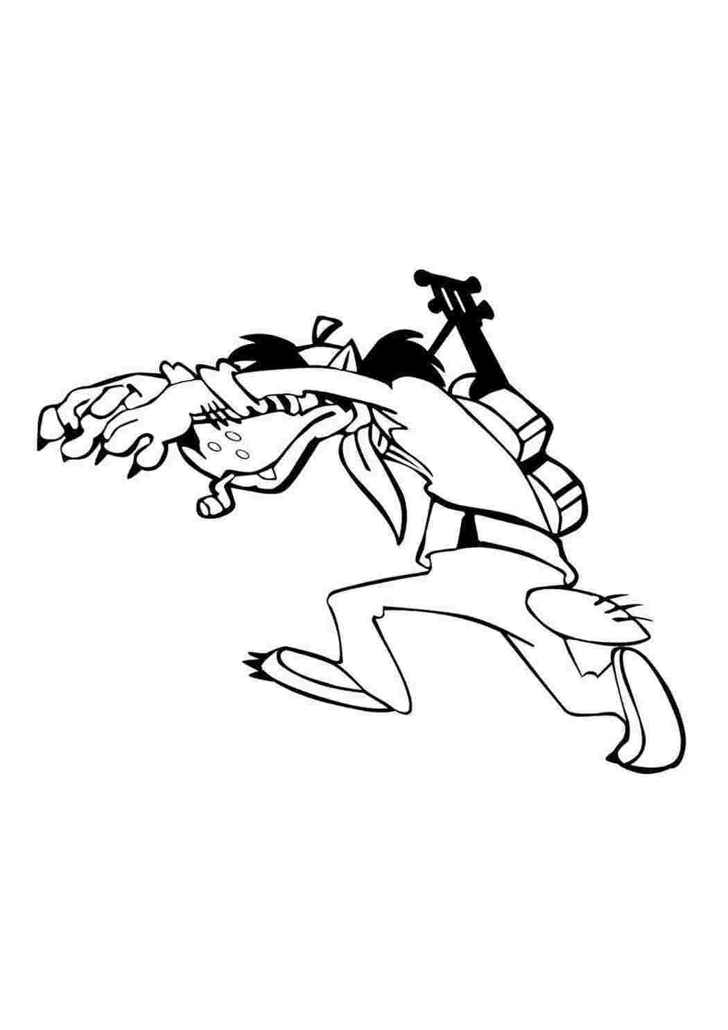 Контурный рисунок заяц из ну погоди