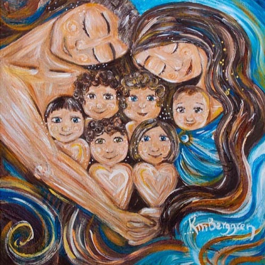 Художник Кэти Берггрен счастливая семья