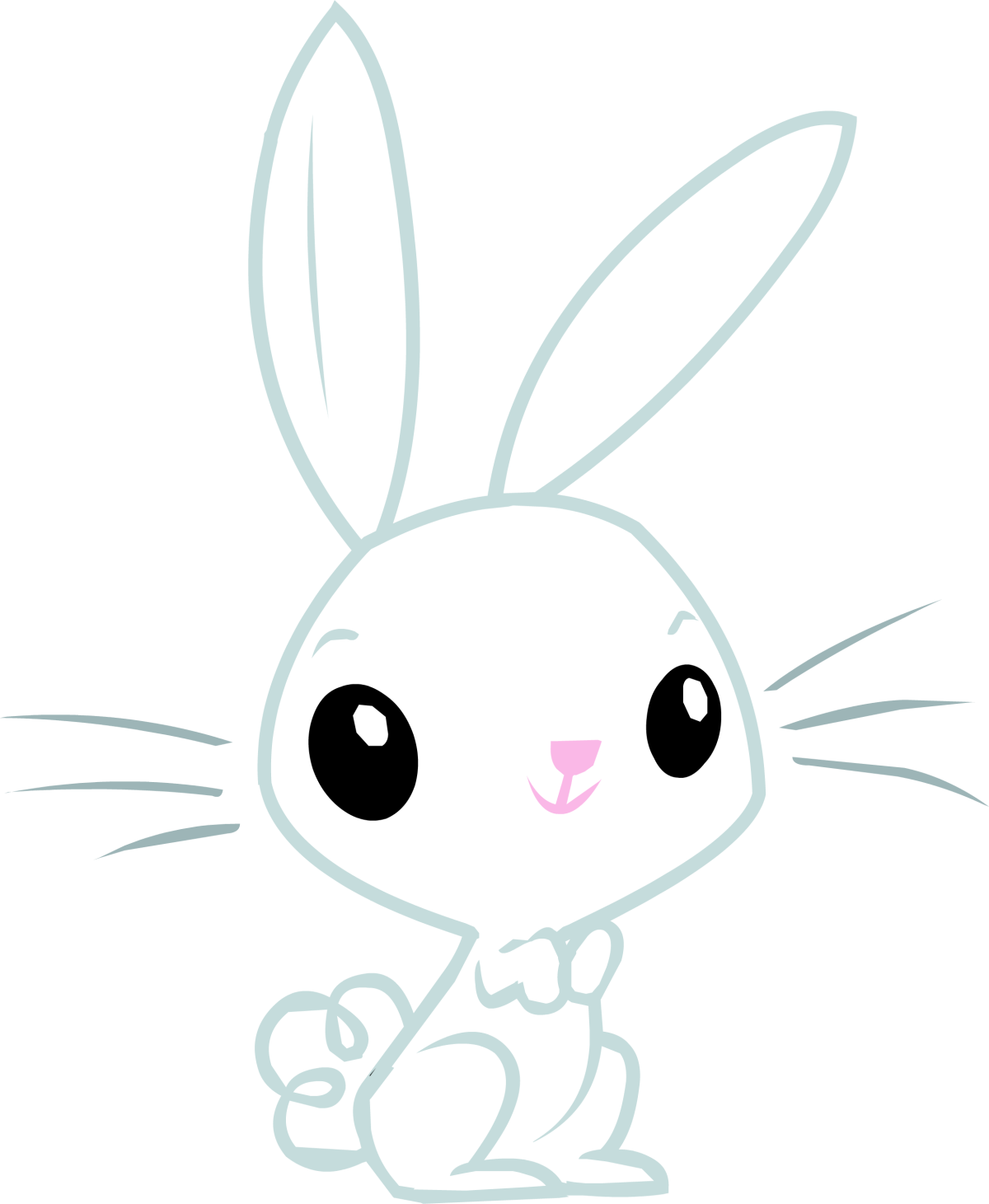 Зайчик в платье на белом фоне