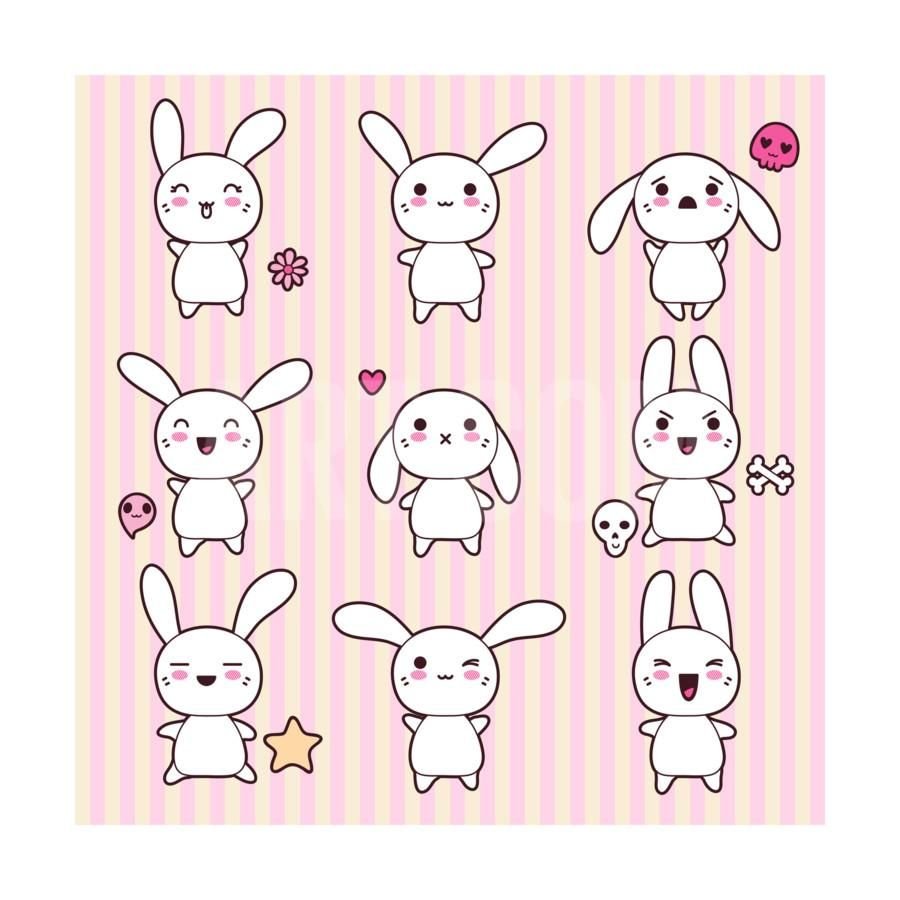 Милые кролики вектор