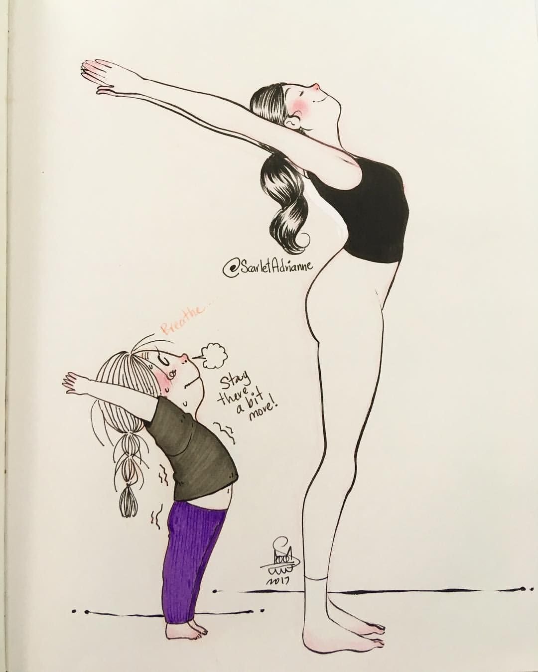 Практикую йогу рисунки