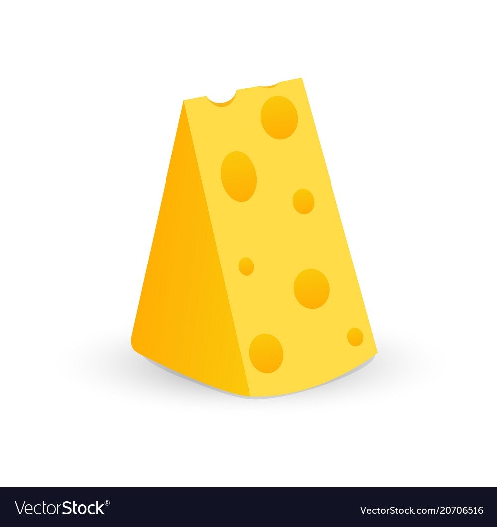 Кусок сыра мультяшный