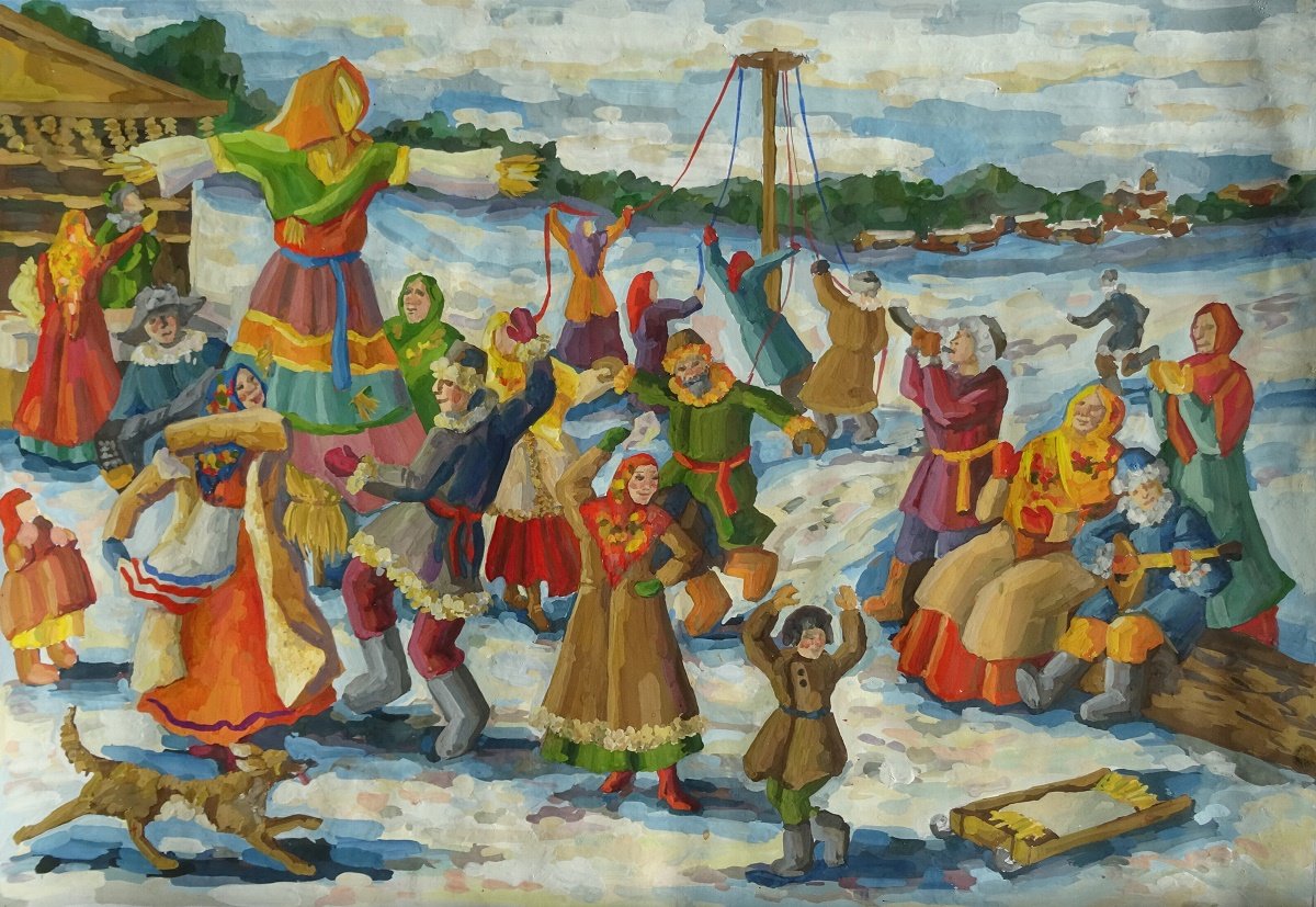 Русские народные праздники рисунки