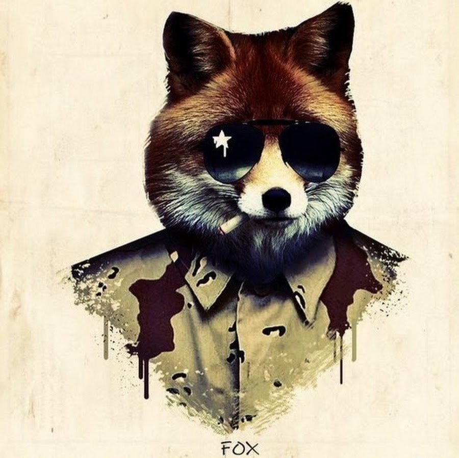 Крутая лиса в очках