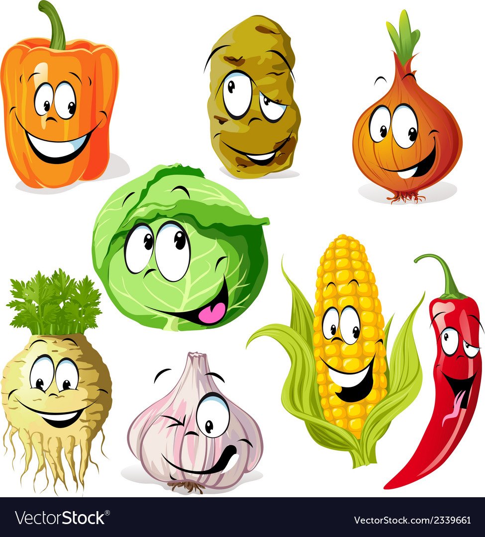 Овощи с глазами для детей