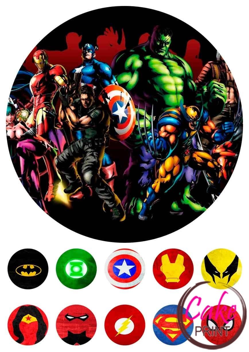 Марвел для круглого торта