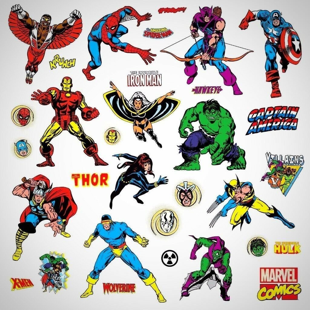 Наклейки для мальчиков с супергероями