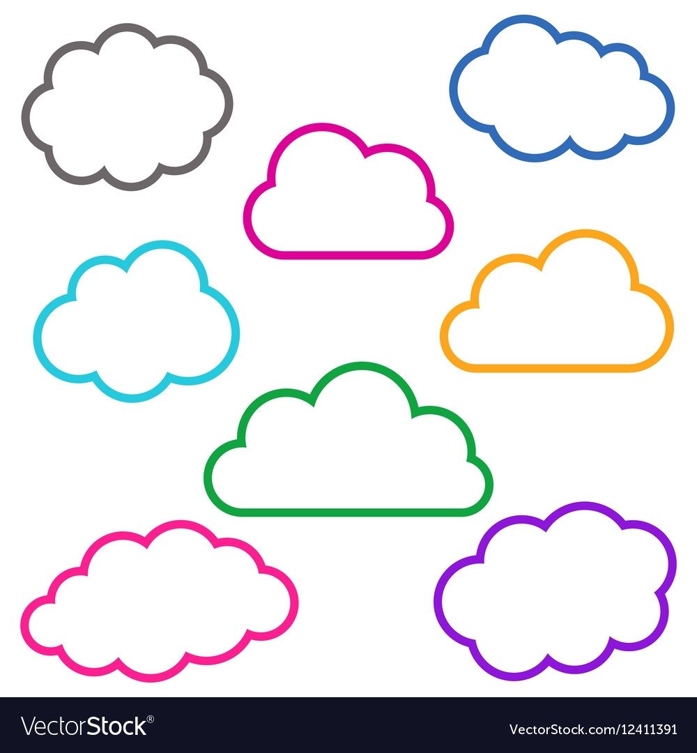 Облачко контур на прозрачном фоне