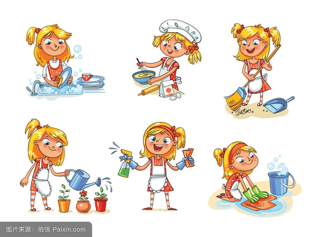 Убираются дети мультяшная