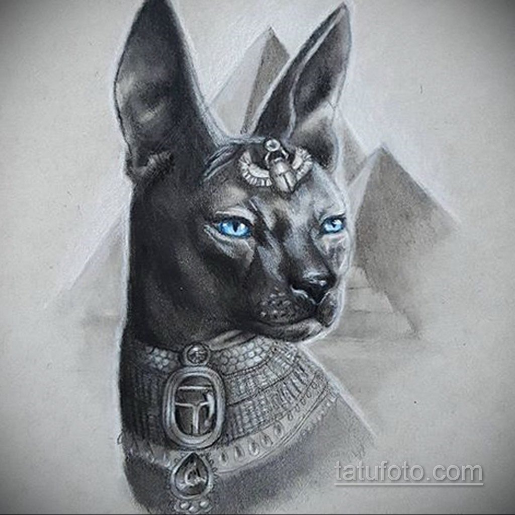 Богиня Баст и Анубис